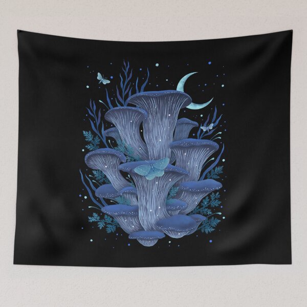 Item preview, Blue Oyster Mushroom Botanical Illustration designed and sold by mbaeriszake.