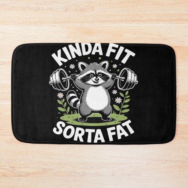 Item preview, Kinda Fit Sorta Fat Raccoon Weightlifter Workout Gym designed and sold by Tatianamiobi.