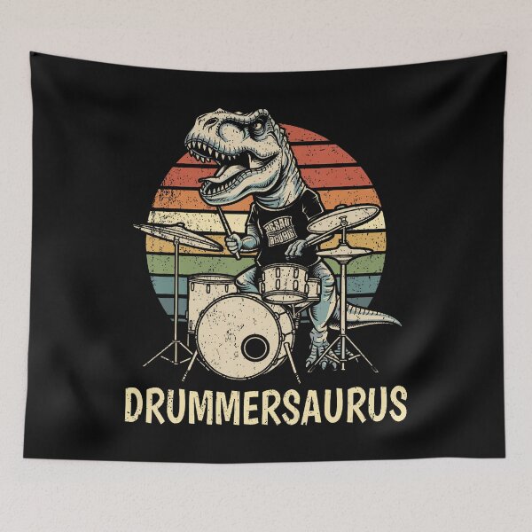 Item preview, Drummersaurus T Rex Drummer Dinosaur Playing Drums Boys designed and sold by HerbertKuhn112.
