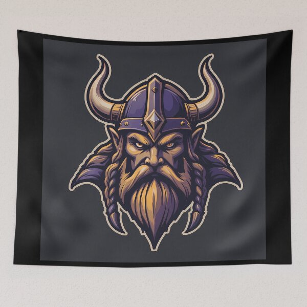 Item preview, Violet Purple Yellow Viking Iconic Sports Helmets Design  designed and sold by ART ATTACK ZONE.