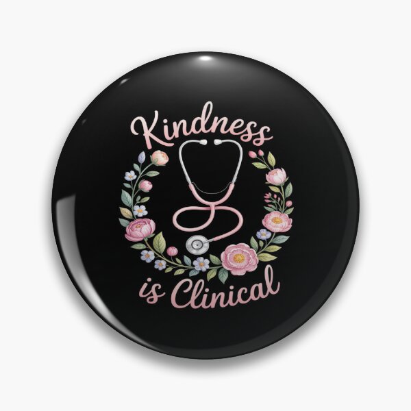 Item preview, Kindness is Clinical Nurse Floral Stethoscope Wreath Quote designed and sold by Tatianamiobi.