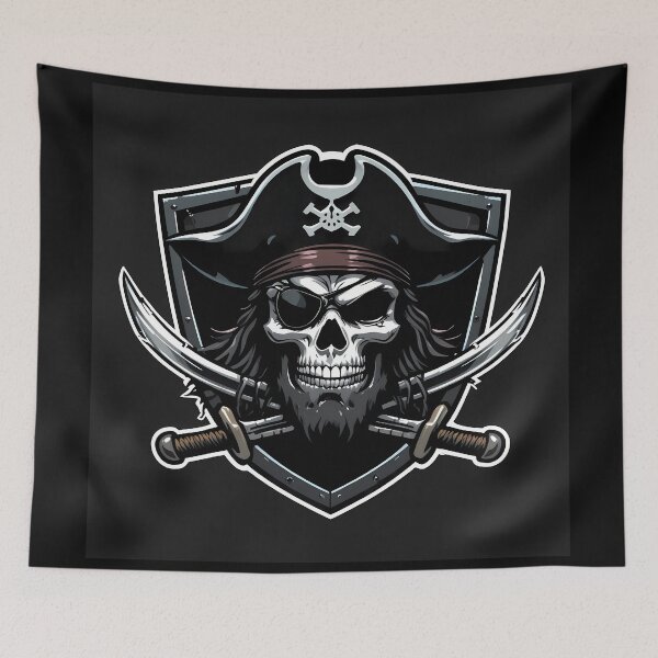 Item preview, Black Pirates Iconic Sports Helmets Mascots Design  designed and sold by ART ATTACK ZONE.