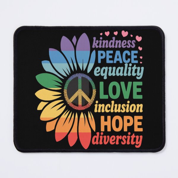 Item preview, Kindness Peace Equality Love Sunflower Gay Pride Ally designed and sold by Tatianamiobi.