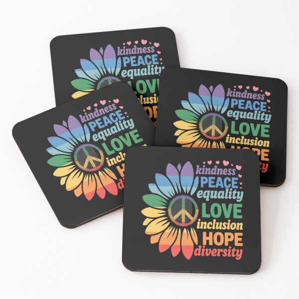 Item preview, Kindness Peace Equality Love Sunflower Gay Pride Ally designed and sold by Tatianamiobi.