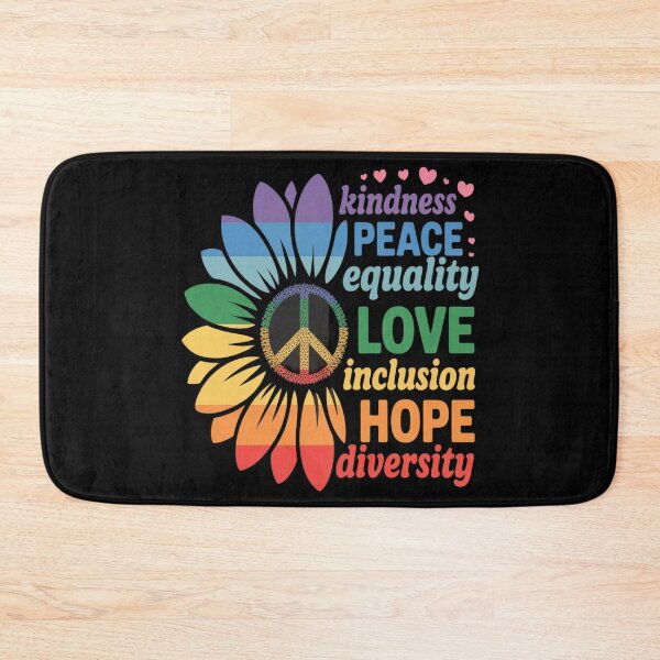 Item preview, Kindness Peace Equality Love Sunflower Gay Pride Ally designed and sold by Tatianamiobi.
