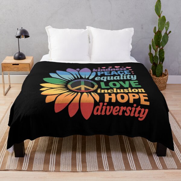 Item preview, Kindness Peace Equality Love Sunflower Gay Pride Ally designed and sold by Tatianamiobi.
