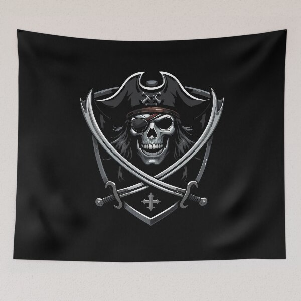 Item preview, Pirates Black Ship Iconic Sports Helmets Mascots Design  designed and sold by ART ATTACK ZONE.