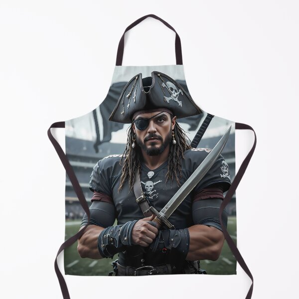 Item preview, Man Pirate Black Iconic Sports Helmets Mascots Design designed and sold by ART ATTACK ZONE.