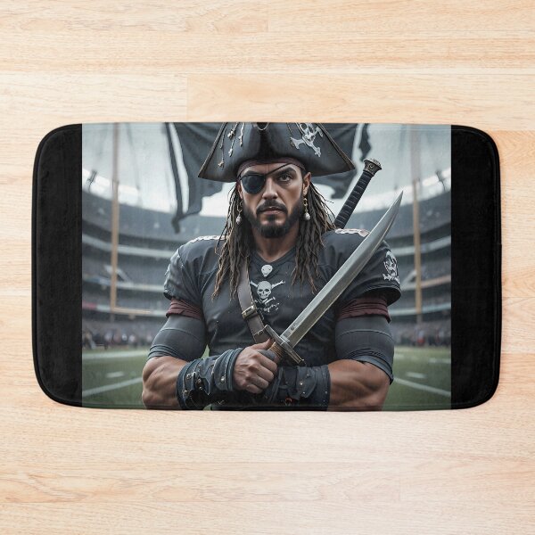 Item preview, Man Pirate Black Iconic Sports Helmets Mascots Design  designed and sold by ART ATTACK ZONE.