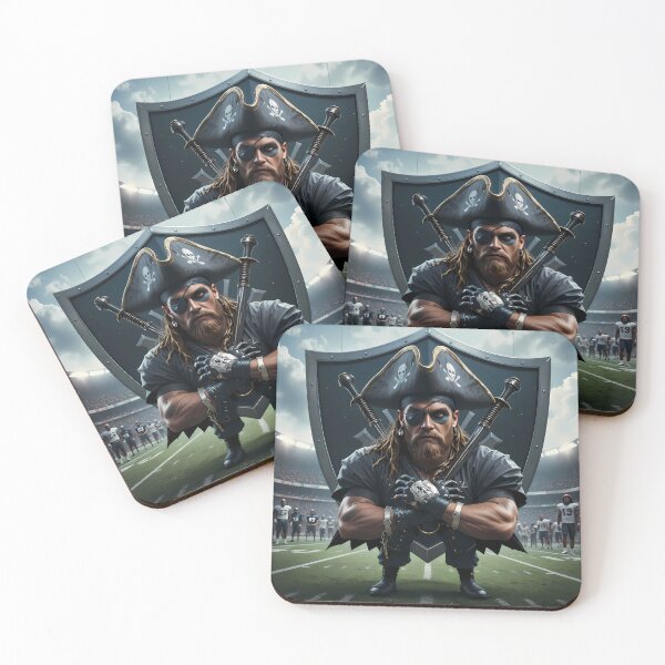 Item preview, Mini Black Pirate Iconic Sports Helmets Mascots Design  designed and sold by ART ATTACK ZONE.