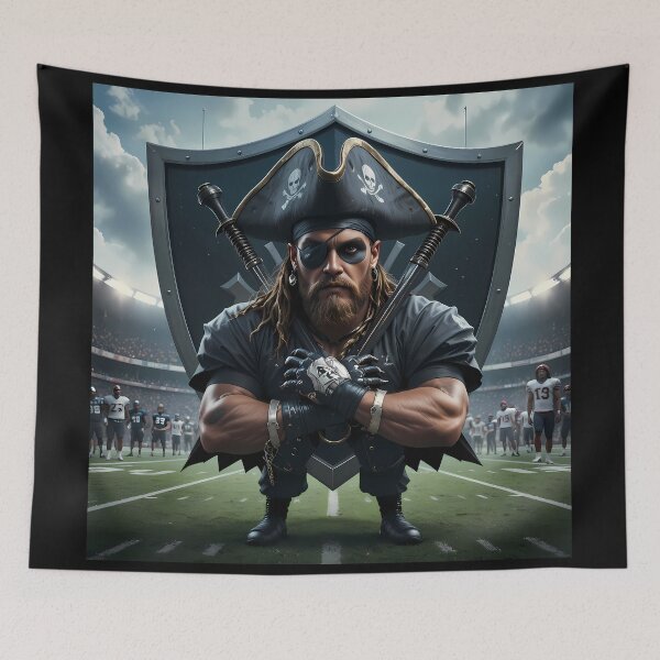 Item preview, Mini Black Pirate Iconic Sports Helmets Mascots Design  designed and sold by ART ATTACK ZONE.