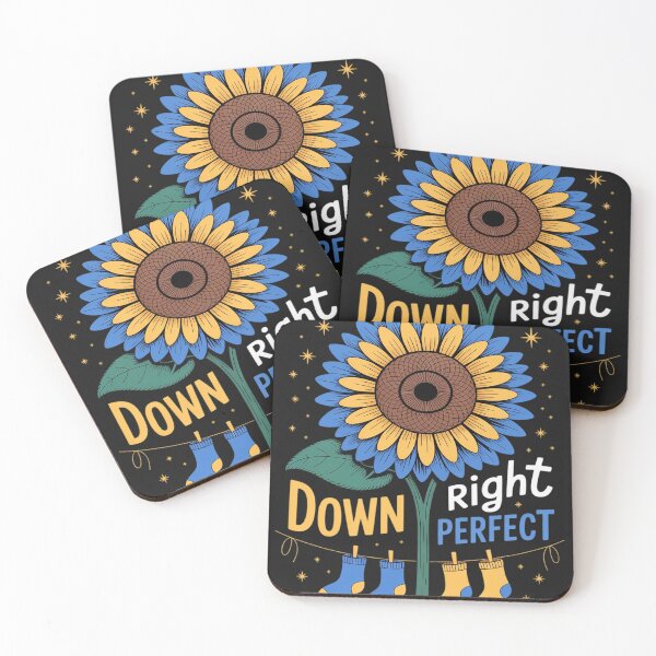 Item preview, Down Right Perfect Down Syndrome Awareness Ribbon Sunflower designed and sold by tkhrbika.