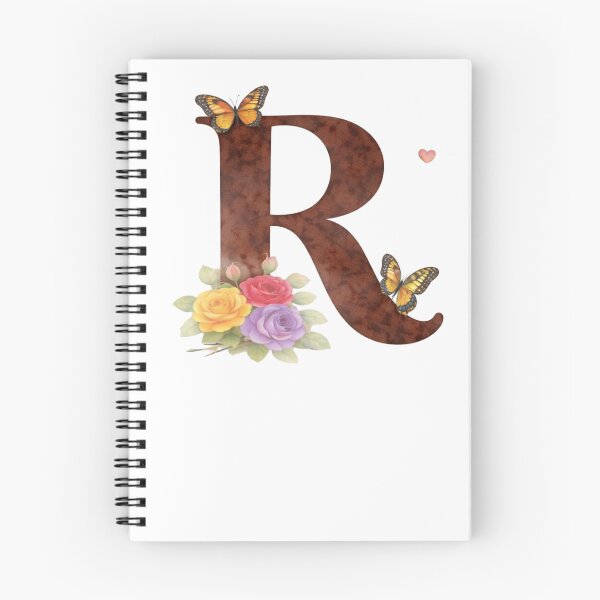 Item preview, Alphabet R with flowers and butterflies designed and sold by Shandiz Design.