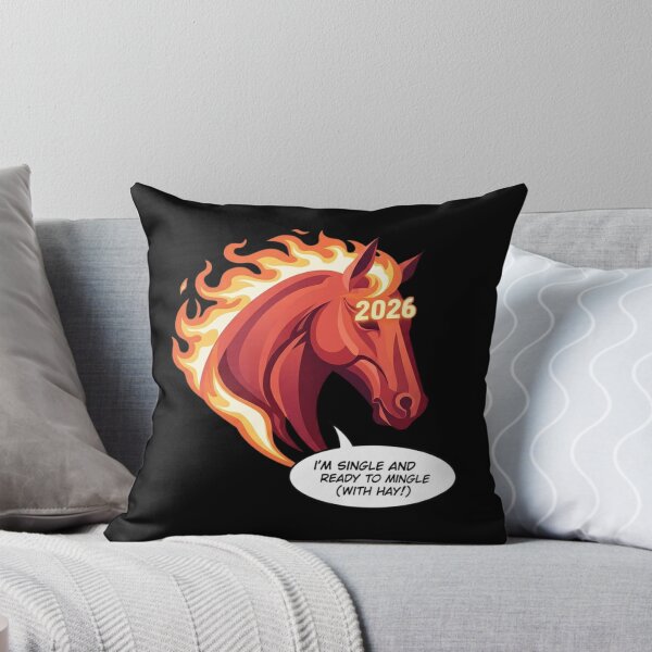 Item preview, Funny Fire Horse 2026 - Single and Ready to Mingle designed and sold by BlissHalo.