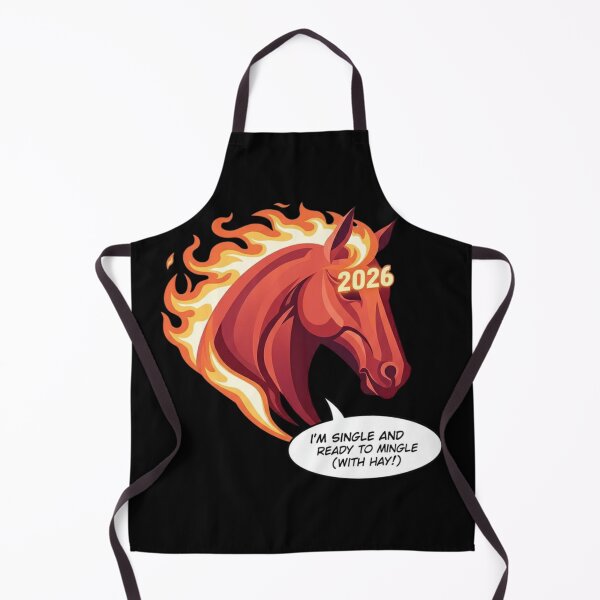 Item preview, Funny Fire Horse 2026 - Single and Ready to Mingle designed and sold by BlissHalo.