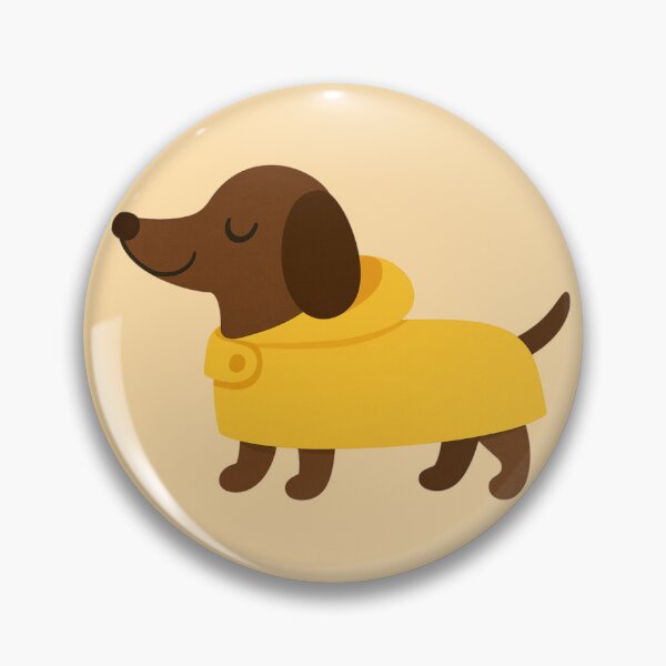 Item preview, Dachshund with yellow raincoat · Kawaii Truffle dog designed and sold by Aloloco.