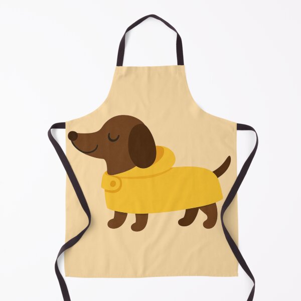 Item preview, Dachshund with yellow raincoat · Kawaii Truffle dog designed and sold by Aloloco.