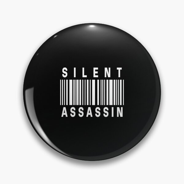 Item preview, Silent Assassin Barcode Design - Hitman Funny Stealth Quote Design (White Text with no border version) designed and sold by SlightlyUnreal.