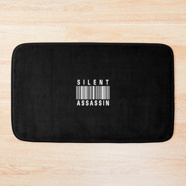Item preview, Silent Assassin Barcode Design - Hitman Funny Stealth Quote Design (White Text with no border version) designed and sold by SlightlyUnreal.