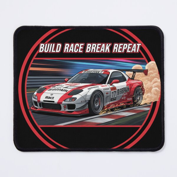 Item preview, Build Race Break Repeat designed and sold by RacerCatBrand.