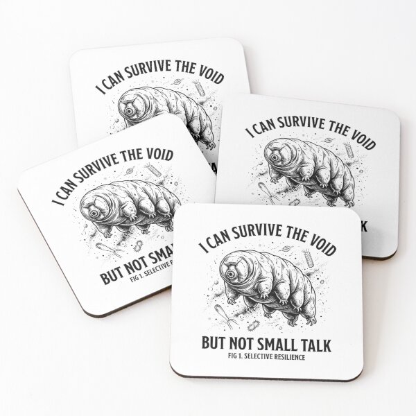 Item preview, Funny Tardigrade Introvert Space Meme - Biology Water Bear designed and sold by Mason-Pride.