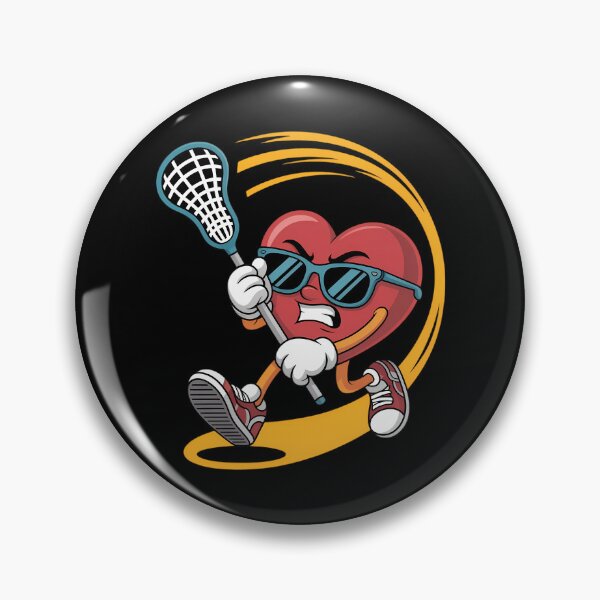 Item preview, Heart Playing Lacrosse Lacrosse Player Valentine's day designed and sold by EllenJast.
