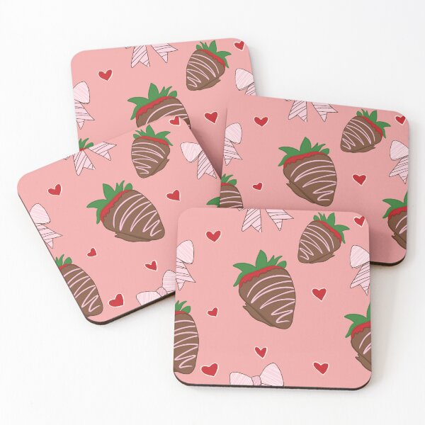Item preview, Chocolate Covered Strawberry Pattern- Cute Pink Valentine Desert Illustration  designed and sold by thank you.