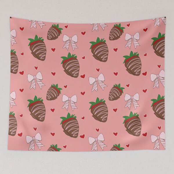 Item preview, Chocolate Covered Strawberry Pattern- Cute Pink Valentine Desert Illustration  designed and sold by thank you.