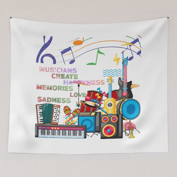 Item preview, MUSICIANS CREATE HAPPYNESS designed and sold by MYTHICAL ME.