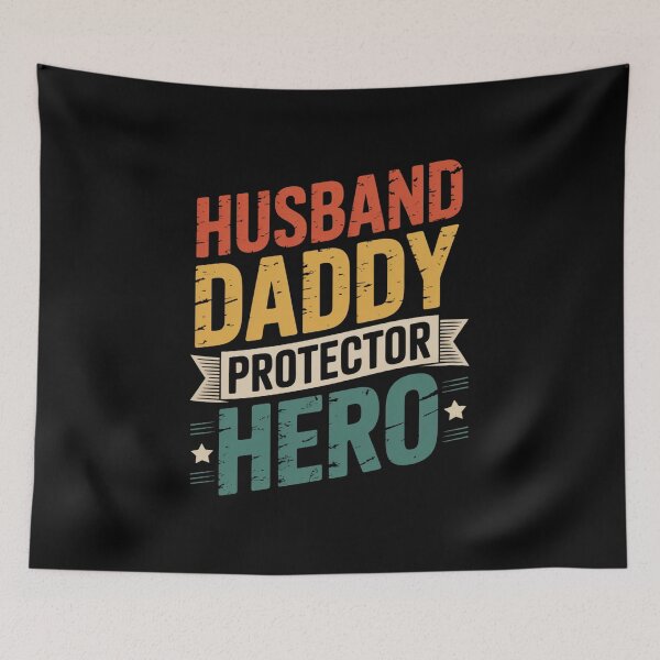 Item preview, Husband Daddy Protector Hero Vintage Father Quote designed and sold by flagylART.