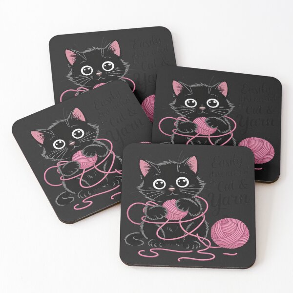 Item preview, Easily Distracted By Cat And Yarn designed and sold by tkhrbika.