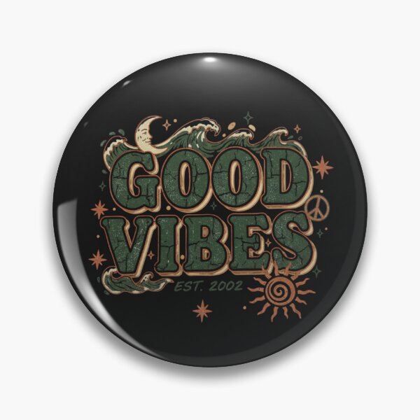 Item preview, Vintage Retro Good Vibes Groovy 70s Est. 2002 Peace Sign designed and sold by BlissHalo.