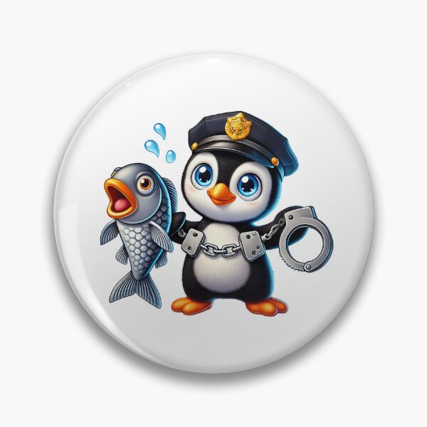 Artikelvorschau, Niedliches Pinguin-Polizist-Cartoon-Design entworfen und verkauft von LunaPixelStudio.