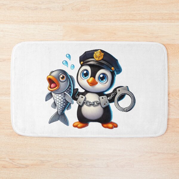 Item preview, Cute Penguin Police Officer Cartoon Design designed and sold by LunaPixelStudio.