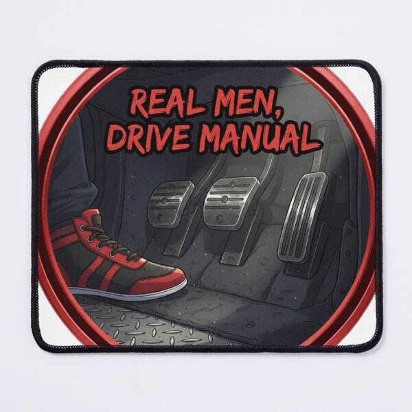 Item preview, Real Men Drive Manual designed and sold by RacerCatBrand.