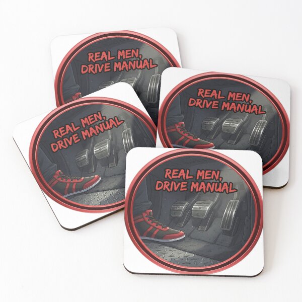 Item preview, Real Men Drive Manual designed and sold by RacerCatBrand.