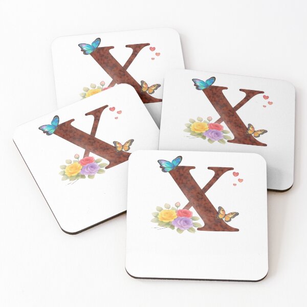 Item preview, Alphabet X with flowers and butterflies designed and sold by Shandiz Design.