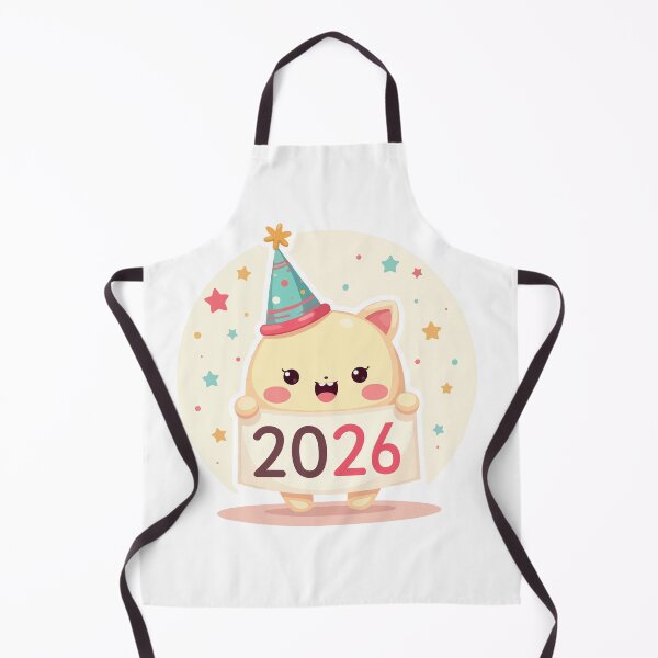 Item preview, Happy New Year 2026 Cute Cat Party Hat Stars Confetti Celebration Design designed and sold by Design-Pro-21.