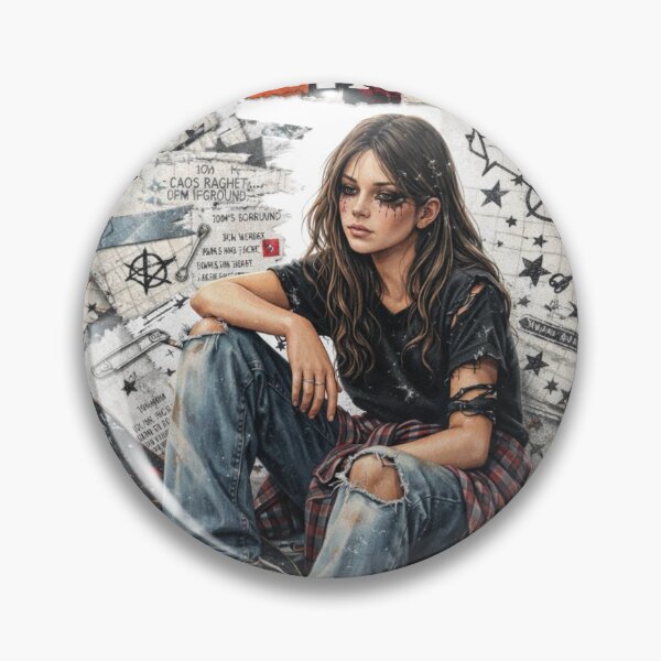 Item preview, Curb Crash Girl – 90s Skater Grunge Alt Girl Collage Art designed and sold by jakkssnugglyboutique.