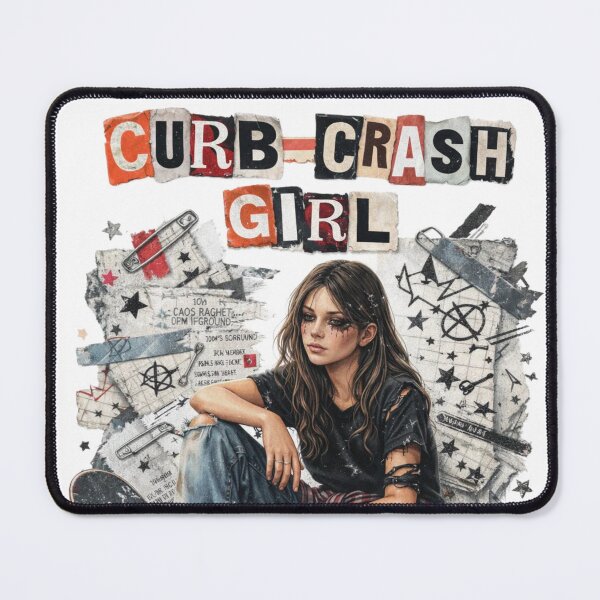 Item preview, Curb Crash Girl – 90s Skater Grunge Alt Girl Collage Art designed and sold by jakkssnugglyboutique.