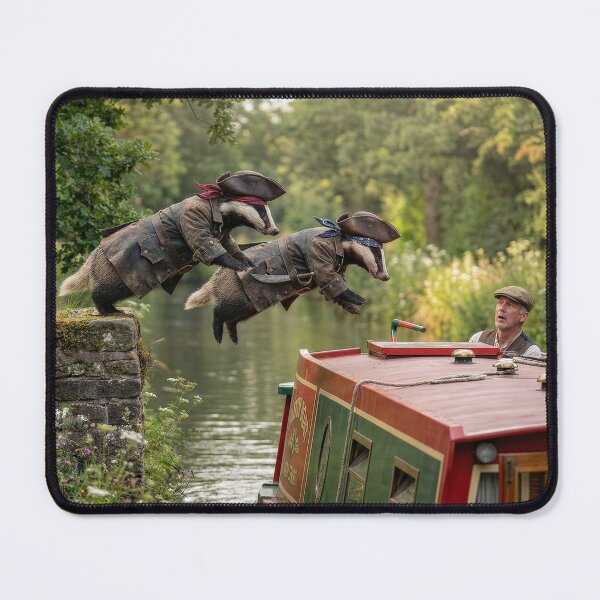 Item preview, Badger Pirates Menace the English Countryside designed and sold by Tridentulus.