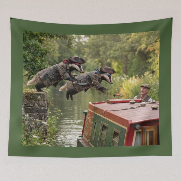 Item preview, Badger Pirates Menace the English Countryside designed and sold by Tridentulus.