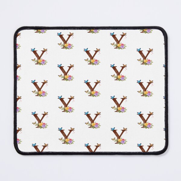 Item preview, Alphabet Y with flowers and butterflies designed and sold by Shandiz Design.