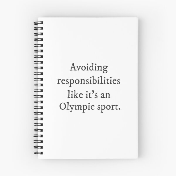 Item preview, Avoiding responsibilities like it's an Olympic sport. - Introvert Underdog Quirky Witty Funny Cool Minimalist Typography designed and sold by GraTEEtude.