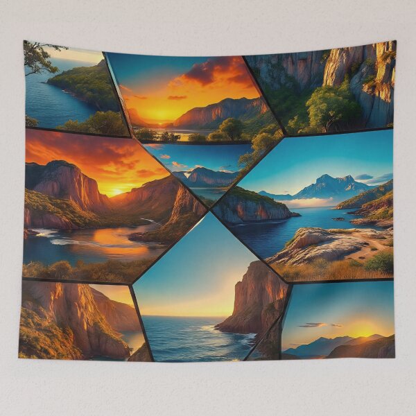 Item preview, Wilderness Travel Collage – Pure Natural Landscapes designed and sold by AwesomeDigiShop.