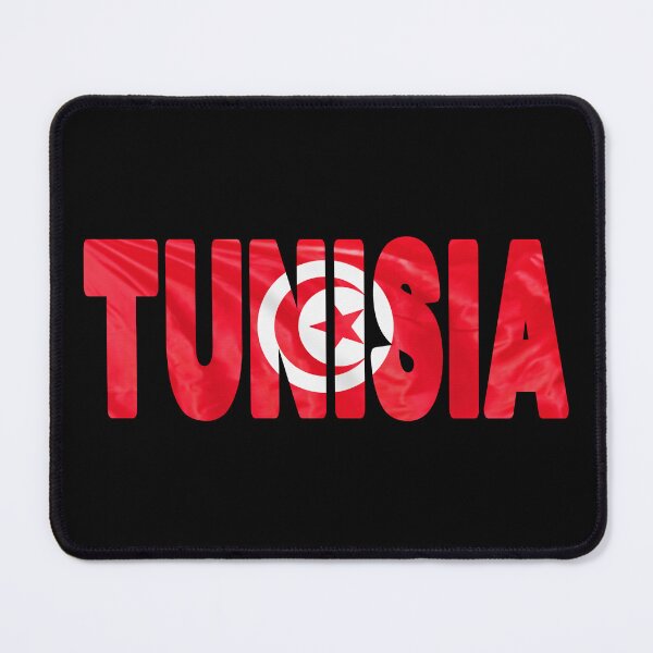 Item preview, TUNISIA - Flag Flying in Wind cut to Letters Souvenir Sticker Shirt designed and sold by Adam Gormley.