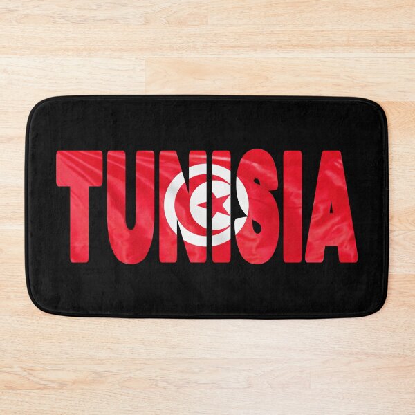 Item preview, TUNISIA - Flag Flying in Wind cut to Letters Souvenir Sticker Shirt designed and sold by Adam Gormley.