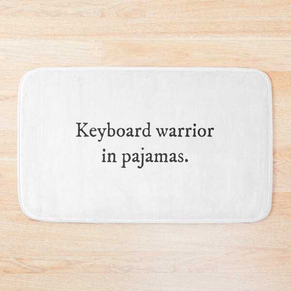 Item preview, Keyboard warrior in pajamas - Quirky Funny Cool Minimalist Typography designed and sold by GraTEEtude.