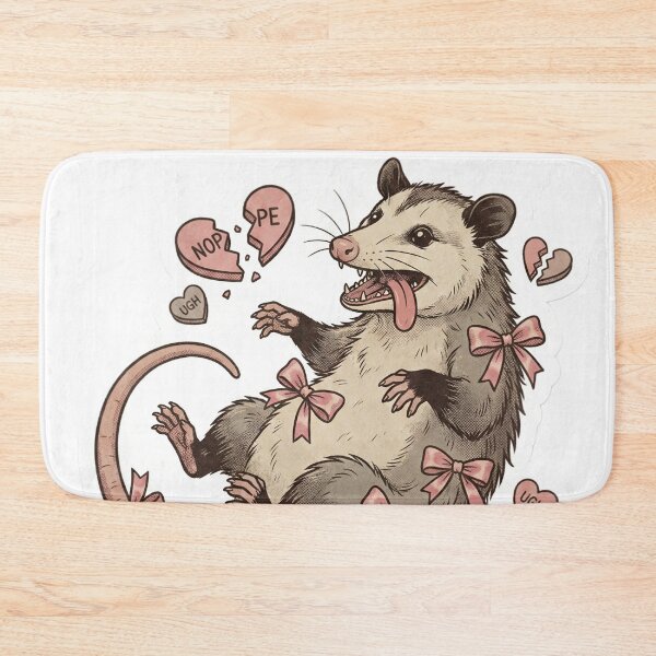Item preview, Dramatic Coquette Opossum Playing Dead - Funny Anti-Valentine's Day Aesthetic designed and sold by StickyGuys.