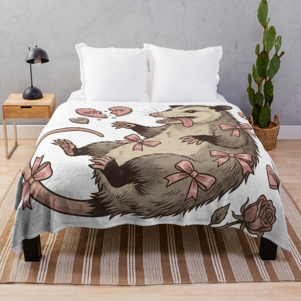 Item preview, Dramatic Coquette Opossum Playing Dead - Funny Anti-Valentine's Day Aesthetic designed and sold by StickyGuys.